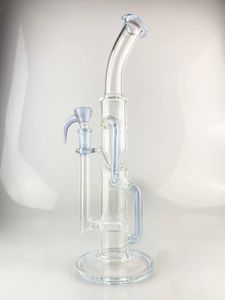 Cachimbos roxos cfl reciclador bong 16 polegadas 18mm articulação pescoço dobrado 1 inline perc alta qualidade