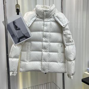 Mens Down Parkas Zimowa kurtka z kapturem zagęszczona ciepła moda stała kolor wiatroodowca dla mężczyzn 231206