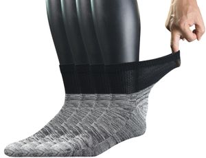 Мужские носки, 4 пары бамбуковых носков для диабетиков, с бесшовным носком и амортизирующей подошвой, размер L, размер носков 231205