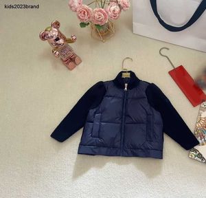New designer baby jackets Knitted splicing design kids down Outwear Size 100-160 winter Warm child coat Dec05
