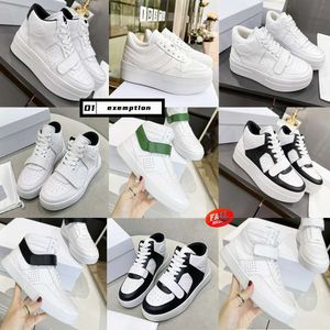 Designer 2024 Plattformskor kalvläder tyg kalvskinn gummi yttersula ct-03 senaste trend casual kvinnor block selings sneakers