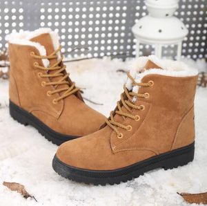 Mulheres botas de neve botas femininas para o inverno botas de neve tornozelo sapatos de inverno botas de pele mujer saltos baixos bota curta