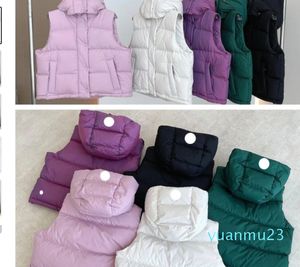 Sacos de yoga para baixo mulheres lu-coletes mulher puffer jaqueta inverno moda puff colete entrega gota esportes ao ar livre fitness suprimentos d