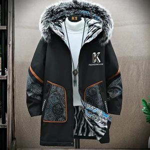 Giacche da uomo Piumino addensato con grande collo in vera pelliccia Parka caldo 30 gradi Cappotto invernale impermeabile casual da uomo Taglia 4XL 231205