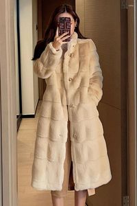 Frauen Pelz 2024 Herbst/Winter Nerz Plüsch Warme Mittlere Länge Koreanische High-End-Mode Casual Mantel Lose Jacke