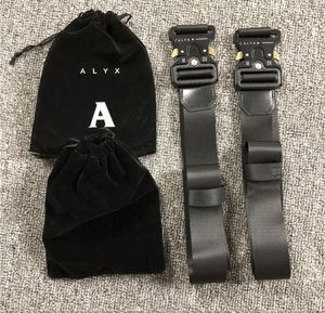 Alyx RollerCoaster Safety Belt 1017 Alyx 9SMユニセックスメタルバックルキャンバスヒップホップベルト5296290