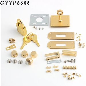 Väskdelar Tillbehör 1-5Set Gold Silver Silver Rostfritt stål Rektangel Eyelets Hanger Clasp Locks For Women DIY Handväskor axelväskor Tillbehör 231205