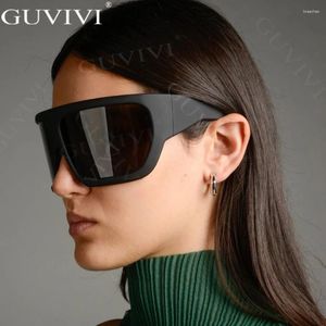 Sunglasses Oversized Sports Punk Women Men Designer Y2K Vintage Pilot Goggle One Piece Outdoor Shades UV400