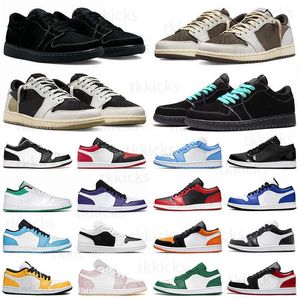 Basketballschuhe Jumpman 1 Low Männer Frauen 1s Black Phantom Dark Reverse Mocha Chicago Lost Found Starfish Patent Bred Trainer Outdoor-Sport-Turnschuhe