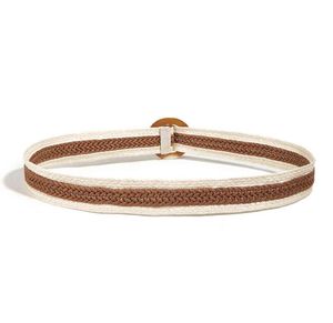 الحزام البوهيمي العصري PP Straw Braided Braved Belt Women for DRS Vacation3652385