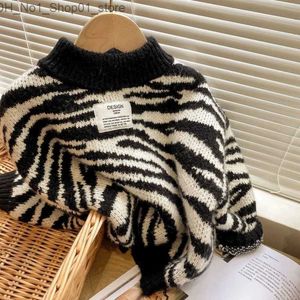 Cardigan Boys Casual Zebra Sweaters Autumn Girls Baby Kids Children Knitting Cardigan Pullovers for Kids Children's Clothing Q231206