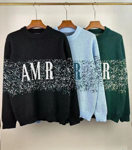 Herrtröjor tröja 2023 Autumn Winter Sesame dot brev design långärmad casual mode rund hals