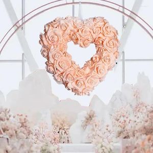 Fiori decorativi 30 cm rosa chiaro San Valentino cuore d'amore ghirlanda simulazione ghirlande di rose matrimonio felice giorno di San Valentino Decor porta parete