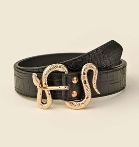 Personalized Creative Snake Buckle Belt Women039s Fashion Trendy Decorative Jeans Solid Color Woman4956283