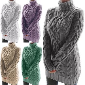 Kadın Sweaters Sonbahar ve Kış Sweater's Sawewear Kalınlaştırılmış Polo Yakası Uzun Kollu Retro Kalın İplik Dress Wear 231206