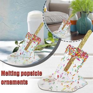 Trädgårdsdekorationer smälter glassmodell ornament realistiska konstgjorda klubbor hartsdekoration hantverk sommar cool popsicle h245z