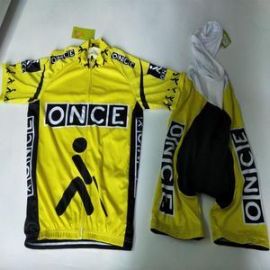 2022 ONCE Yellow Summmer Triathlon Team Radtrikot Set Mountainbike Kleidung Maillot Ciclismo Ropa Größe XXS-6XL N11231Q