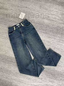 Женские дизайнерские джинсы 2023, осенние корейские модные прямые джинсы с высокой талией, женские универсальные повседневные широкие брюки GPYO
