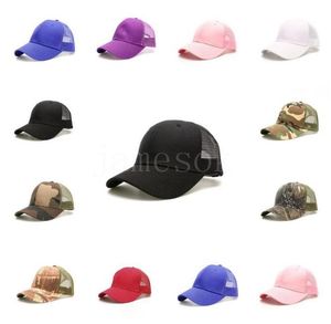 Hästsvans basebollhatt sommar camo baseball mesh cap utomhus sport sol visir cykling snapback caps da825