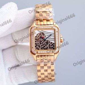 Designer WomenWatch Panther Watch Superclone Full Diamond Mulheres Relógios Versão Mais Alta Quartz Uhren Ice Out Reloj Montre Bust Down Cater Luxe 7REJ