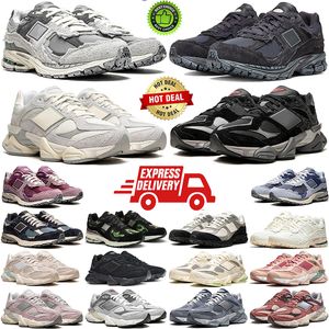 2002R 9060 Running Shoes para Mens Womens Sapato Quartzo Cinzento Lua Daze Fantasma Pacote de Proteção Chuva Nuvem Mar Sal Homens Treinadores Sapatilhas 36