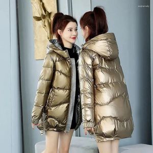 Mulheres Trench Coats Outono Inverno Jaqueta Parkas Mulheres Casaco Gola de Pele Com Capuz Casaco Feminino Parka Grosso Algodão Quente Acolchoado Outwear