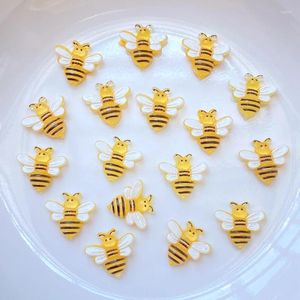 Dekorative Figuren, 40 Stück, niedliche gemischte Mini-Bienen-Harz-Figuren, Kunsthandwerk, flache Rückseite, Cabochon-Ornament, Schmuckherstellung, Haarschmuck-Accessoires