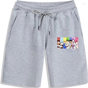 Mäns shorts harajuku anime män grafik kuroko ingen korg överdimensionerad estetiska kamisor kvinnor