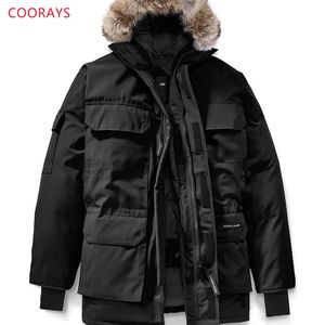 Men s Jackets 2023 men canadian down jacket waterproof Parker expedition 08 thick coat white goose hooded male 231206