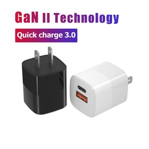 33W Gan Power AdPater USBタイプC EU US WALL CHARGER UNIVERSAL TRAVIL ADAPTERポータブル携帯電話高速充電器用MacBook Pro/Air Laptops iPad iPhone 13 Pro Max