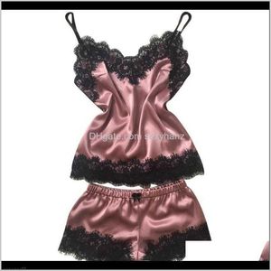 Kvinnor 20sexy underkläder porr babydoll erotiska sömnkläder kvinnor underkläder båge spets sexklänning mode frestelse satin nattdress kostym mdg ve4qq