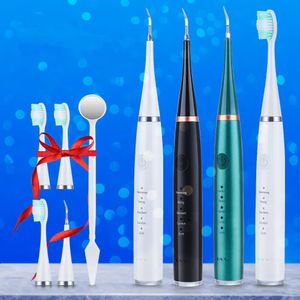 Escova de dentes elétrica Sonic Dental Teeth Whitening Kit Tooth Whitener Cálculo Tártaro Removedor Ferramentas Cleaner Stain Oral Care 231205