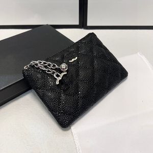 Bolsa Senhoras Saco de Embreagem 14.5cm Bezerro Diamante Verificação Prata Hardware Metal Fivela Moeda Bolsa Caviar Bolsa Delicada Bolsa Cartão Clip Bolso Bolso Pacote Vermelho Sacoche
