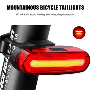 Cykelbelysning Bicycle Taillight MTB Red Light Bakre USB -laddningsbar LED Cykling Varning Mountain Lamp 231206