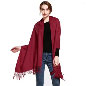 Scarves Women's Winter Scarf Tassel-adorned Warm Thick Shawl For Prom Parties Sunshade Protection Shoulder