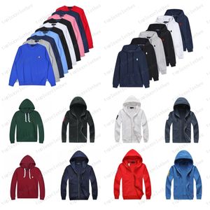 2023 Mens Designer Polo Sweater Fleece Ralphs Camisas Grosso Meio Zíper Alto Pescoço Quente Pulôver Slim Malha Tricô Lauren Jumpers Pequeno Cavalo Marca Algodão Suéter