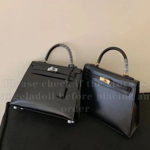 12A Mirror Quality Designer Full Handgjorda Tygväskor Box Glänsande läder Anpassning Mini Liten medium stor väska äkta läderhandtag Bag Handsewn Purse