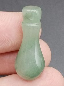 Burma 100% Natural Type A Jade Jadeite Fine Hand Carved Vase Lucky Pendant