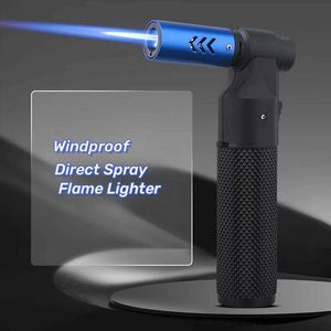 HONEST 360° Use Outdoor Windproof Metal Butane No Gas Lighter Blue Flame Torch Jet BBQ Cigar Kitchen Welding Jewelry Tools