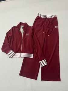 Cardingan Pant Sweatshirt 2 parça Set Külot Kaplumbağa Boyun Kırpılmış Kadın Tracker Lüks Tasarımcı Kısa Ceket + Geniş Bacak Pantolon Spor Kıyafetleri