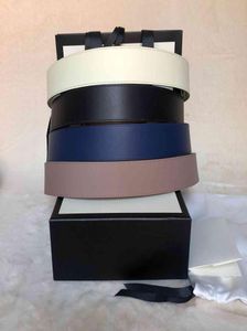 Classic Quality 6 Colors 3 Widths Genuine Leather Women Belt with Box Men Belts Women Gold Silver Buckle Belt 0665839075