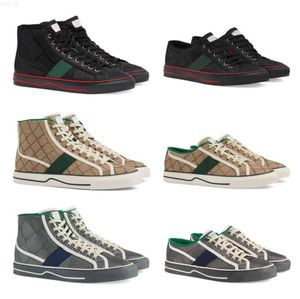 Top Designer Tennis Sneaker da uomo Off The Grid Sneaker Designer Scarpe Verde Rosso Web Stripe Canvas Runner Scarpe da ginnastica Sneakers Donna Suola in gomma con scatola NO414