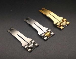 Chiusura cinturino per cinturino in acciaio inossidabile per fibbia pieghevole Colori oro e argento 5x10mm 8x16mm Connettore fibbia3297804