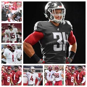 Cameron Ward Washington State Football Jersey Gardner Minshew II R. Tialavea 57 T. Leckner 23 T. Nunnally 81 V. Fessler 32 Herren Damen Jugend alle genäht