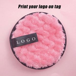 Makeup Remover Custom Washable Reusable 12cm Cosmetic Face Cotton Makeup Water Powder Magic Wipes Sponge Face Cleansing Makeup Remover Pad 231205