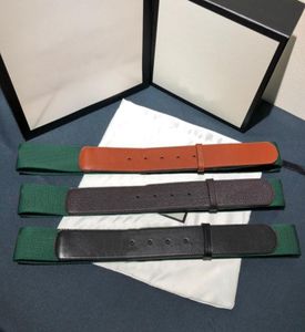 classic gold silver buckle men belts top quality blackbrown genuine leather green blue web women belt with box2608763