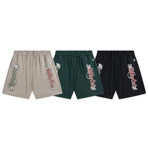 Men Outdoor Casual Sports Short Cropped Pants Letter Printed Representd Drawstring Shorts American Style Man