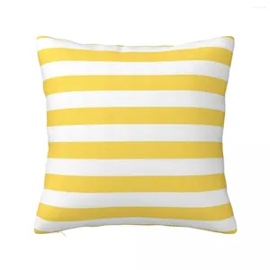 Pillow Yellow And White Horizontal Stripes Throw Plaid Sofa Pillowcases Bed S Decorative Covers