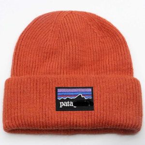 Gorros de cabelo de coelho chapéu outono e inverno grosso quente lã malha pulôver marca na moda versátil proteção da orelha frio 5j8v