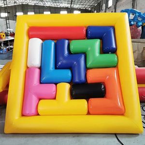 Outdoor Inflatable Tetris Fun Warm Up Game Team Competition Carnival Game oy Props Inflatable Sports Game free ship